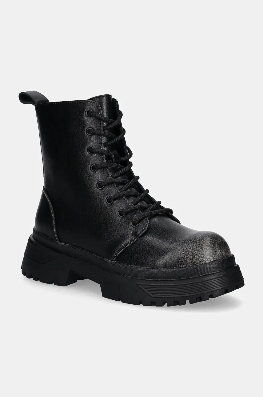 Levně Kožené workery Guess PALERMO BOOT pánské, černá barva, FMFPAL ELE11