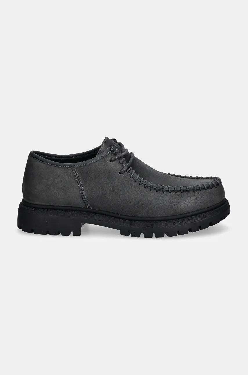 Туфли на низком ходу из нубука Guess SIDNEY ENGINEER цвет серый FMFSEN ESU13 Туфли на низком ходу из нубука Guess SIDNEY ENGINEER цвет серый FMFSEN ESU13