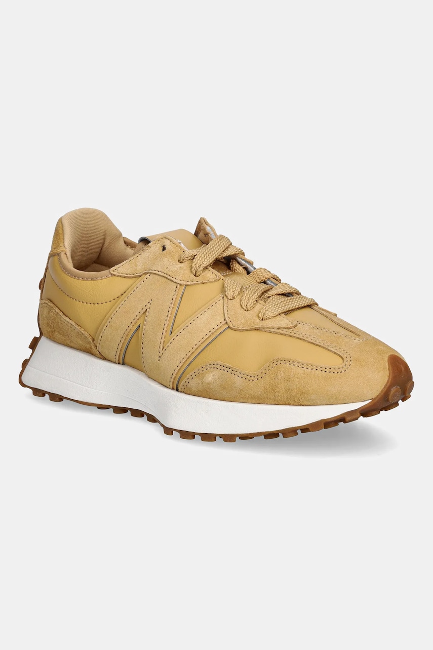 Semišové tenisky New Balance 327 žlutá barva, U327LJ
