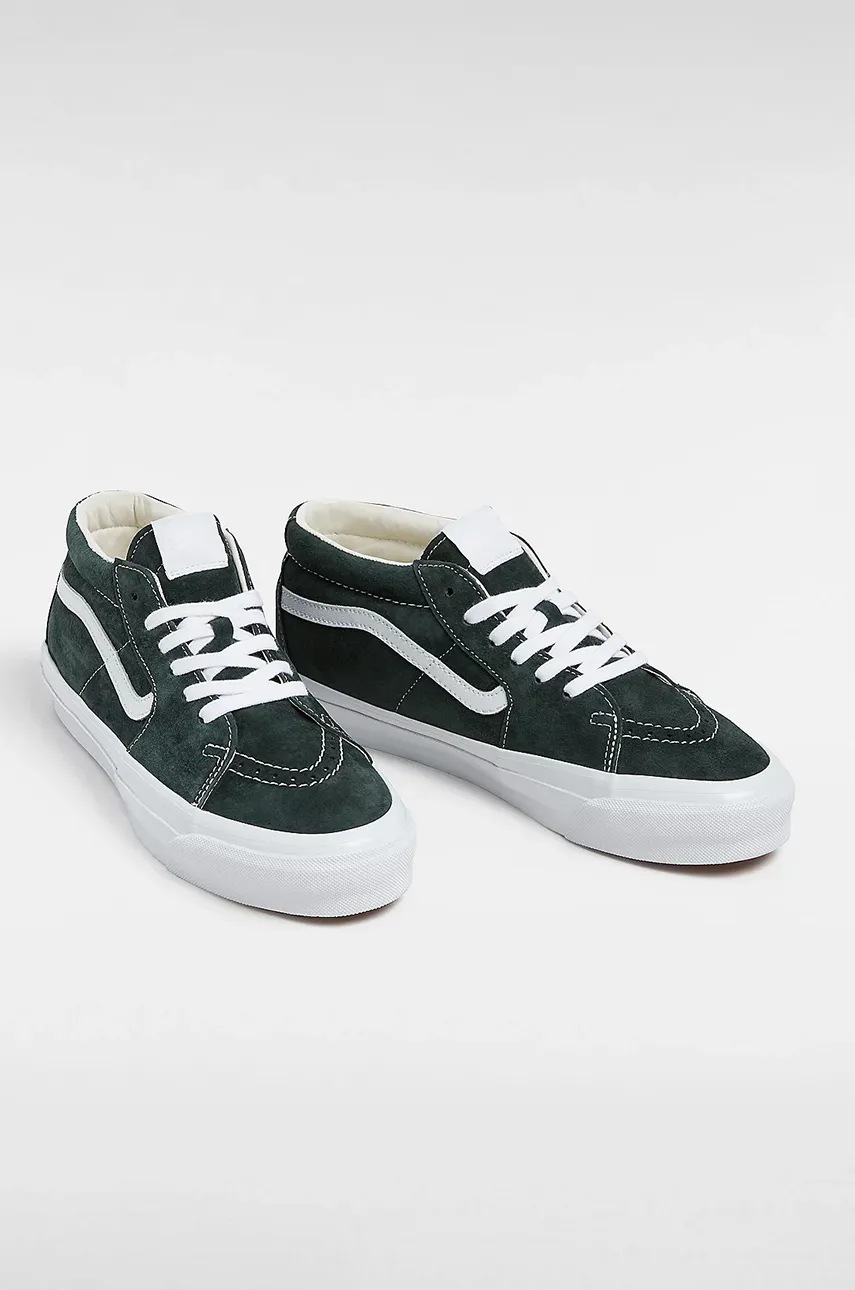 Σουέντ αθλητικά παπούτσια Vans Premium Classics LX Sk8-Mid Reissue 83 χρώμα: πράσινο, VN000CQQPRM1 φωτογραφία