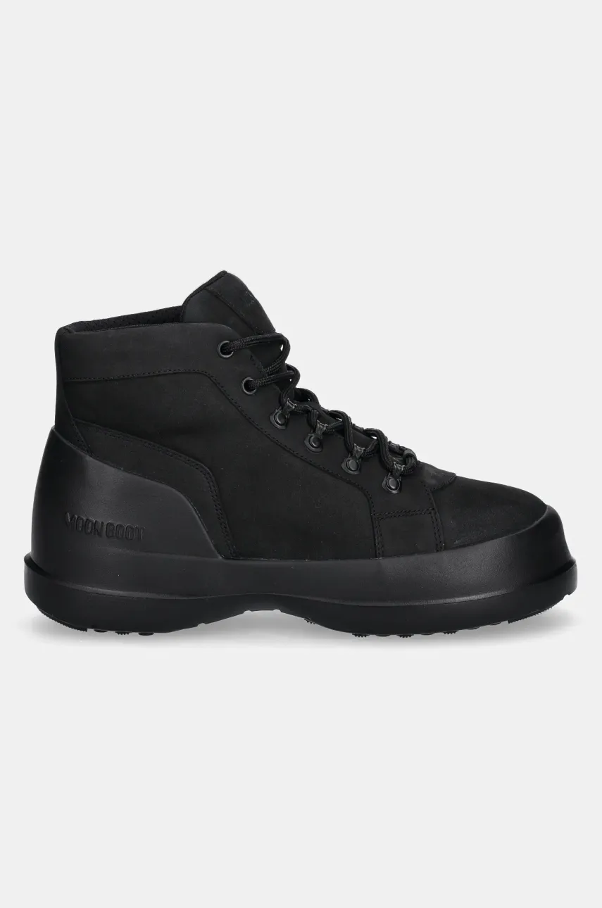 Ботинки из нубука Moon Boot MB LUNA TREK MID NUBUCK цвет чёрный 80D2480070 N001 Ботинки из нубука Moon Boot MB LUNA TREK MID NUBUCK цвет чёрный 80D2480070 N001