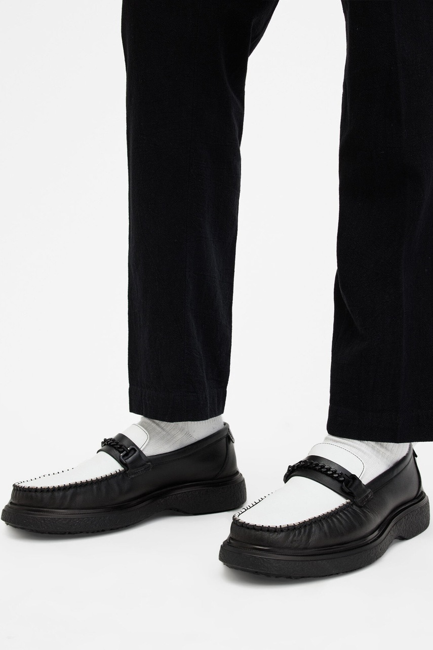 Kožené mokasíny AllSaints Gibbs Chain Loafer