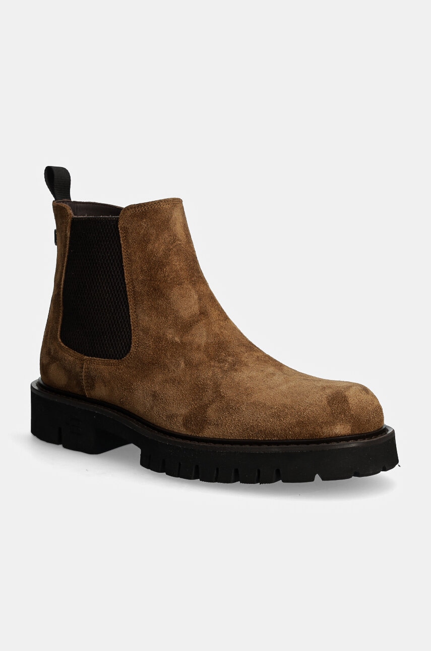 Baldinini botine din piele intoarsa barbati, culoarea maro, U5B022P1CROS Baldinini botine din piele intoarsa barbati, culoarea maro, U5B022P1CROS