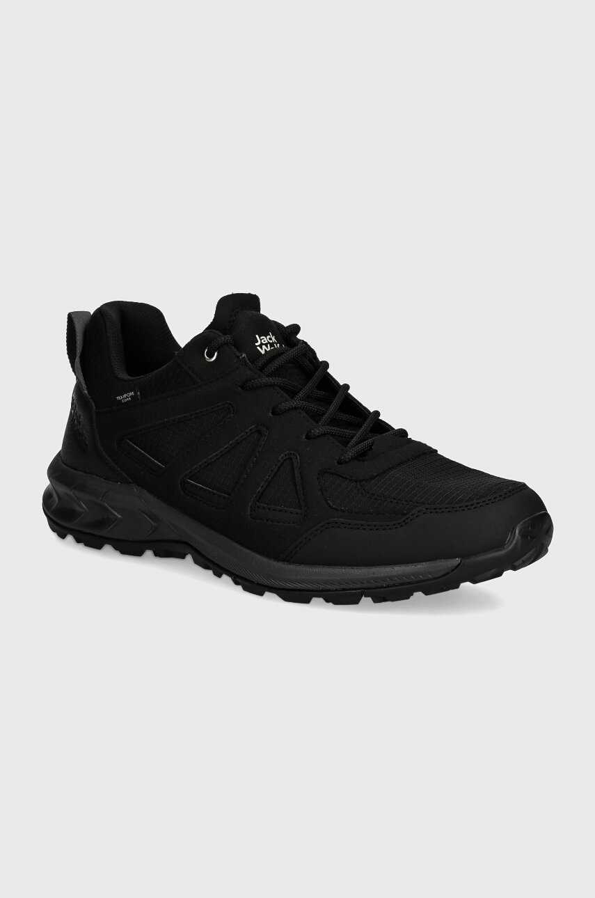 Jack Wolfskin pantofi Woodland 2 Texapore Low barbati, culoarea negru, 4051271 Jack Wolfskin pantofi Woodland 2 Texapore Low barbati, culoarea negru, 4051271