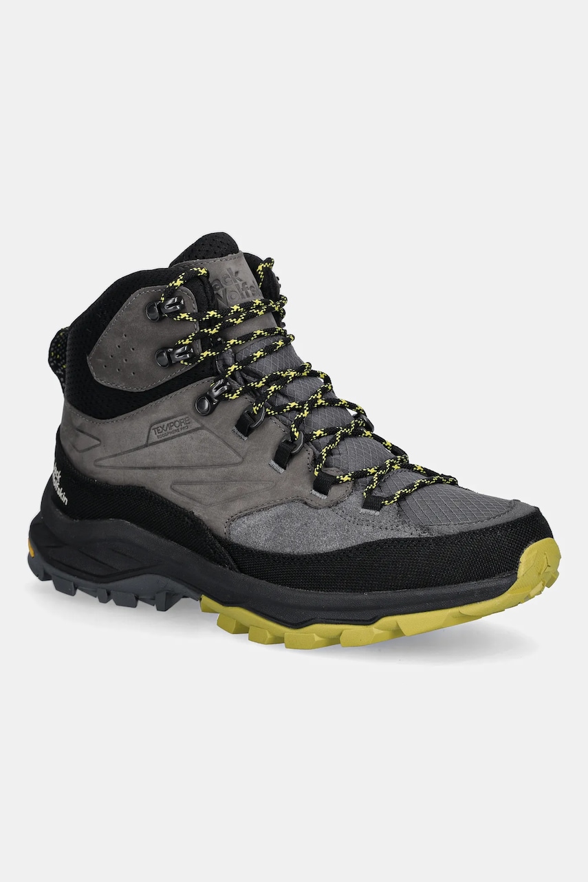 Levně Boty Jack Wolfskin Cyrox Texapore Mid pánské, zelená barva, 4064301