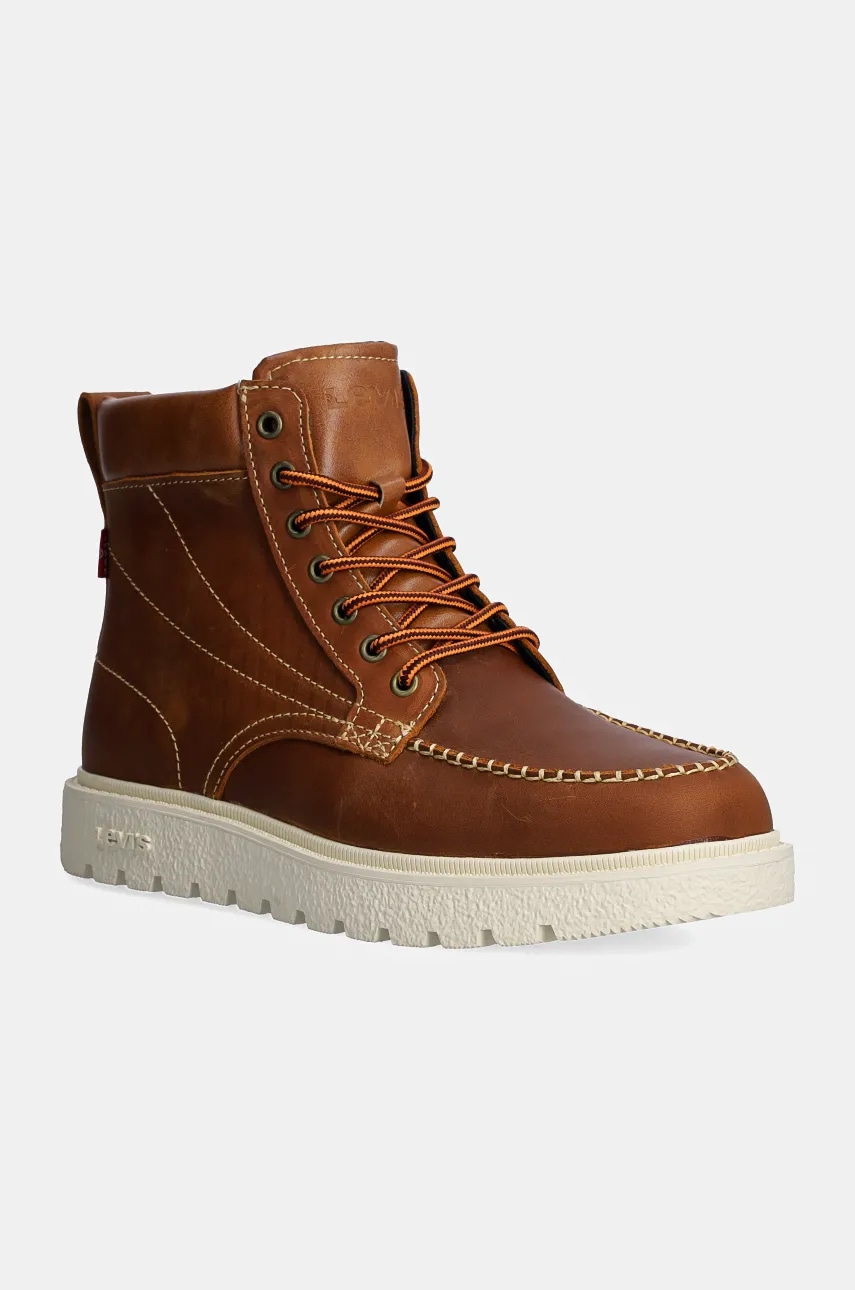 Levi's bocanci de piele ABNER RED TAB barbati, culoarea maro, 000FD-0002 Levi's bocanci de piele ABNER RED TAB barbati, culoarea maro, 000FD-0002