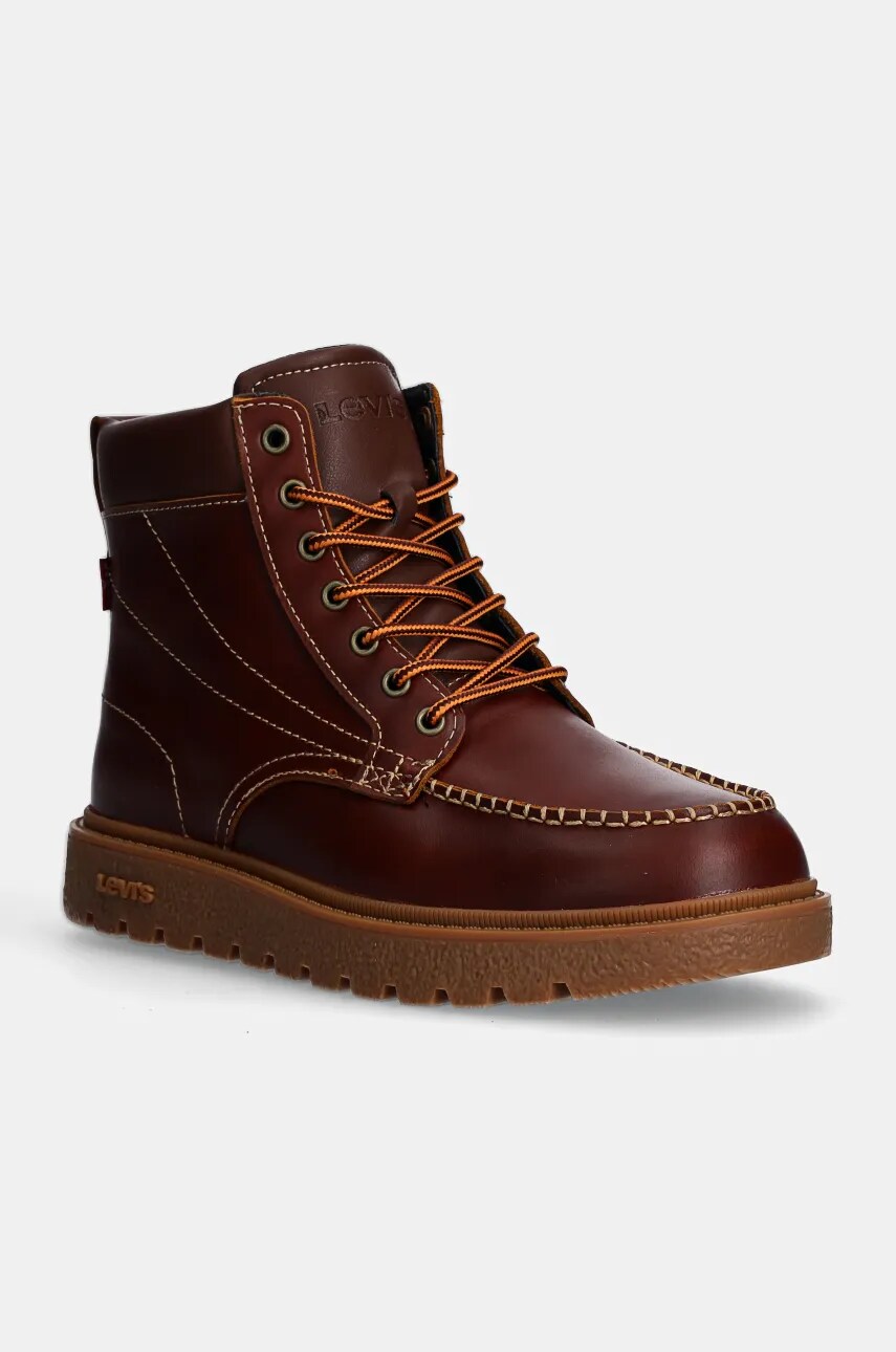 Levi's bocanci de piele ABNER RED TAB barbati, culoarea maro, 000FD-0003 Levi's bocanci de piele ABNER RED TAB barbati, culoarea maro, 000FD-0003