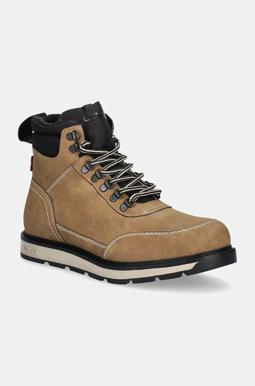 Levi's pantofi inalti AXEL barbati, culoarea bej, 000E1-0001 Levi's pantofi inalti AXEL barbati, culoarea bej, 000E1-0001