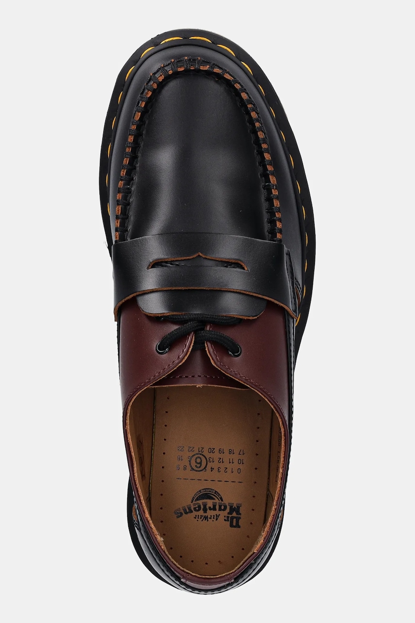 Шкіряні туфлі MM6 Maison Margiela MM6 Maison Margiela x Dr. Martens чоловічі колір бордовий SH3WR0005.P8031 