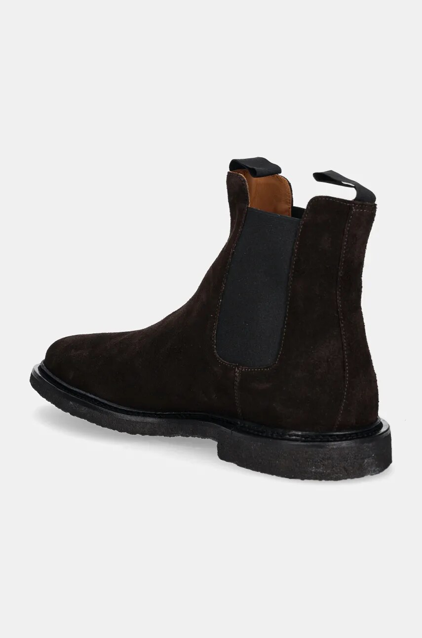 Common Projects magasszárú cipő velúrból Chelsea in Waxed Suede barna, férfi, 2446 termék 2. képe