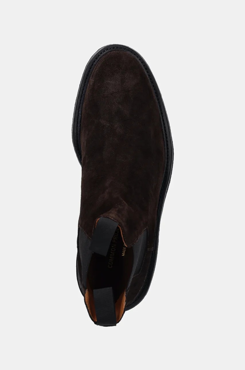 Замшеві черевики Common Projects Chelsea in Waxed Suede чоловічі колір коричневий 2446 