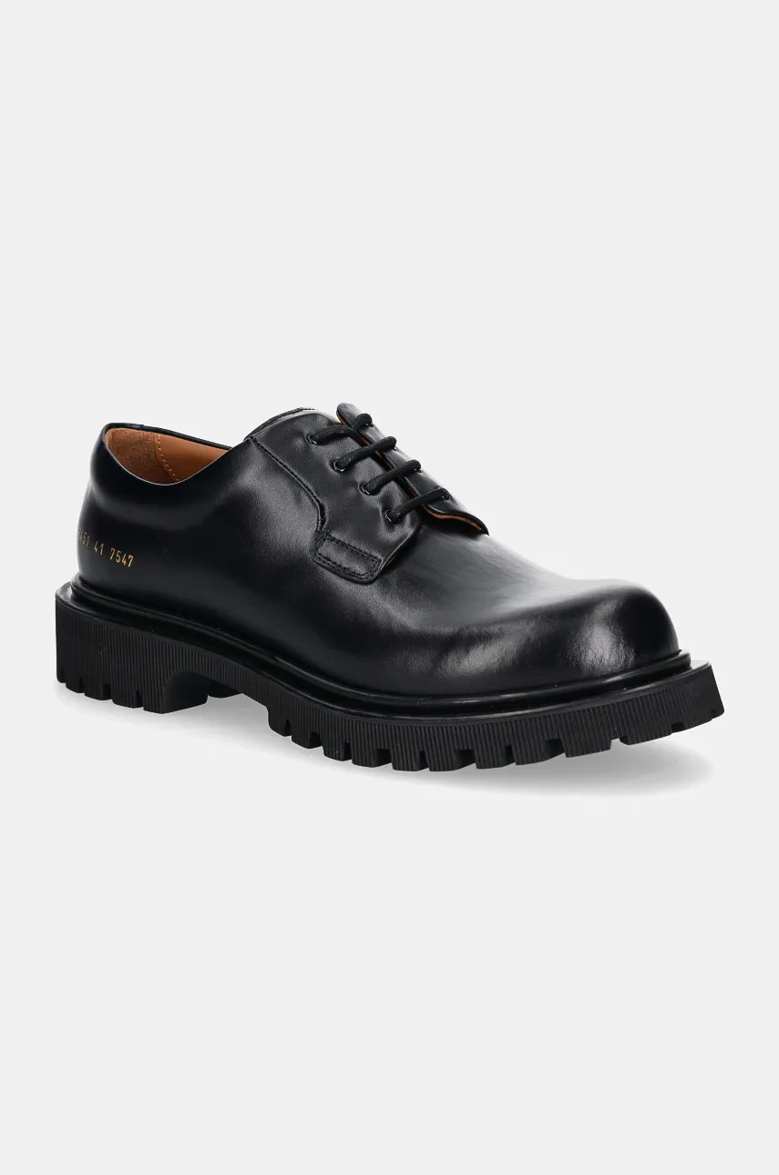 Common Projects pantofi de piele Chunky Derby barbati, culoarea negru, 2451 Common Projects pantofi de piele Chunky Derby barbati, culoarea negru, 2451