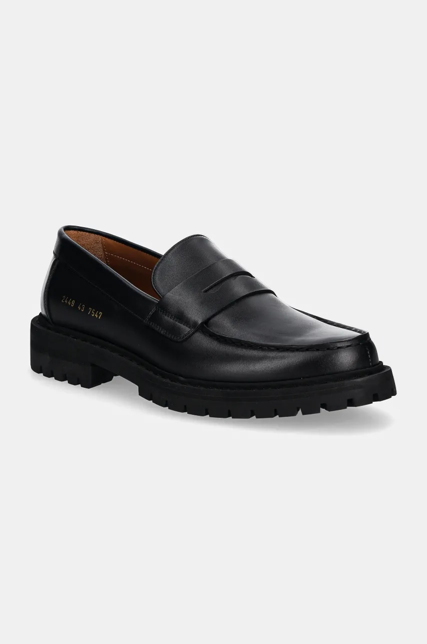 Common Projects mocasini de piele Loafer with Tread Sole barbati, culoarea negru, 2449 Common Projects mocasini de piele Loafer with Tread Sole barbati, culoarea negru, 2449