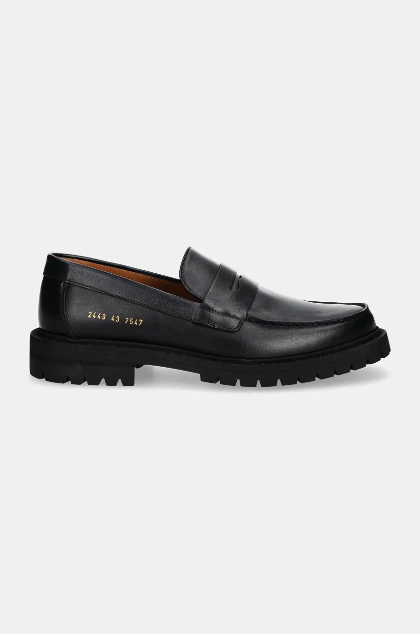 Common Projects mokasyny skórzane Loafer with Tread Sole męskie kolor czarny 2449