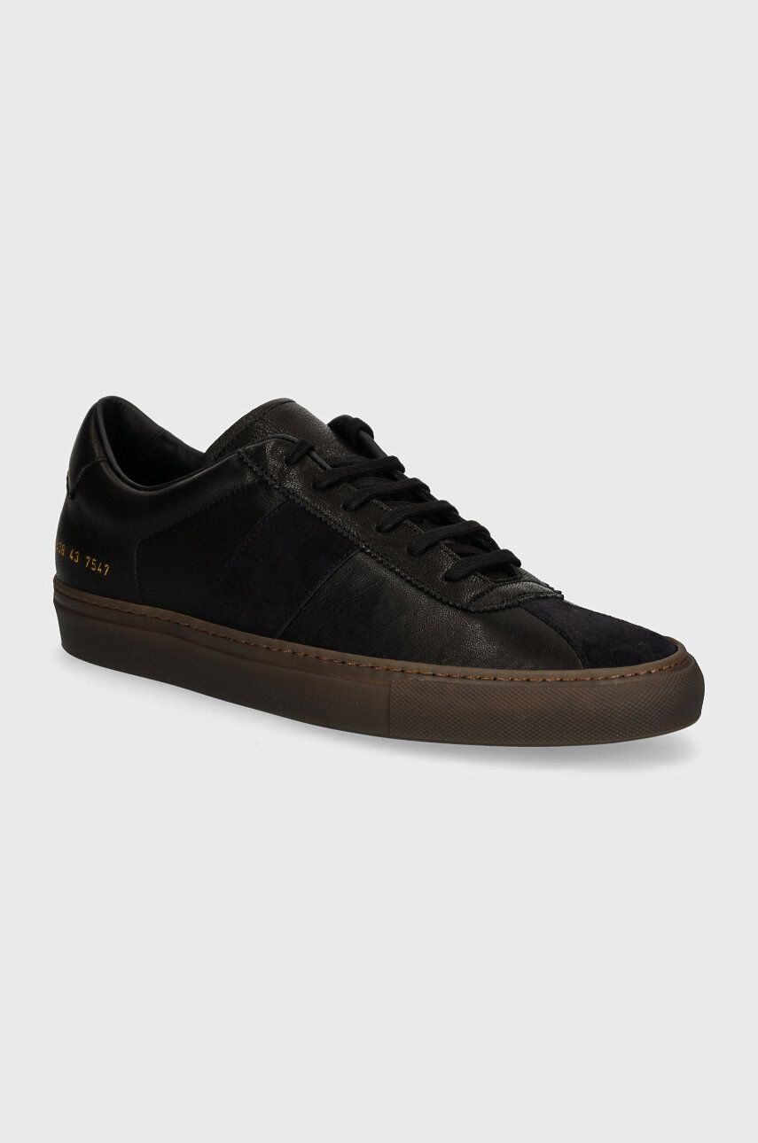 Kožené sneakers boty Common Projects Tennis Trainer černá barva, 2438