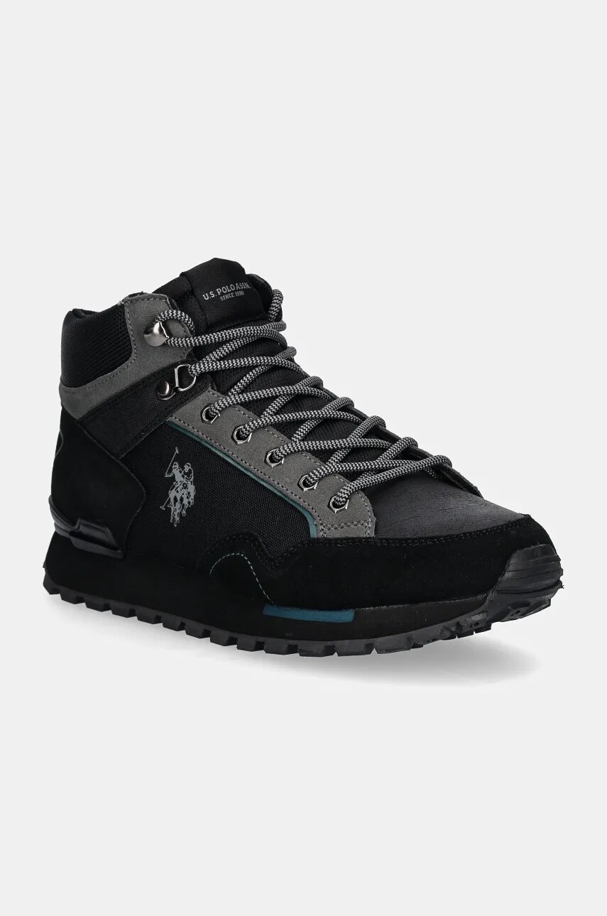 U.S. Polo Assn. bocanci ARON barbati, culoarea negru, ARON005M/DTY1