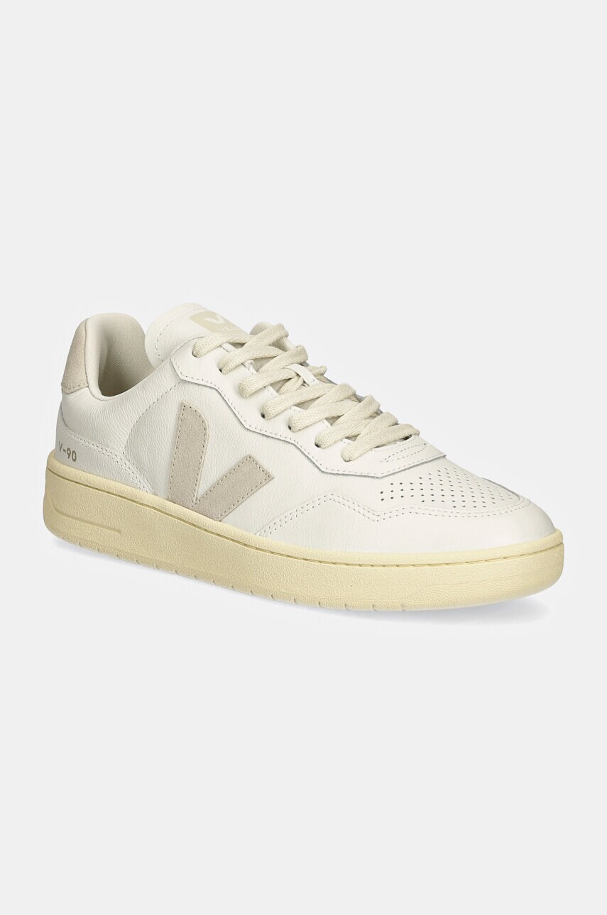 Veja sneakers din piele V-90 culoarea alb, VD2003655B