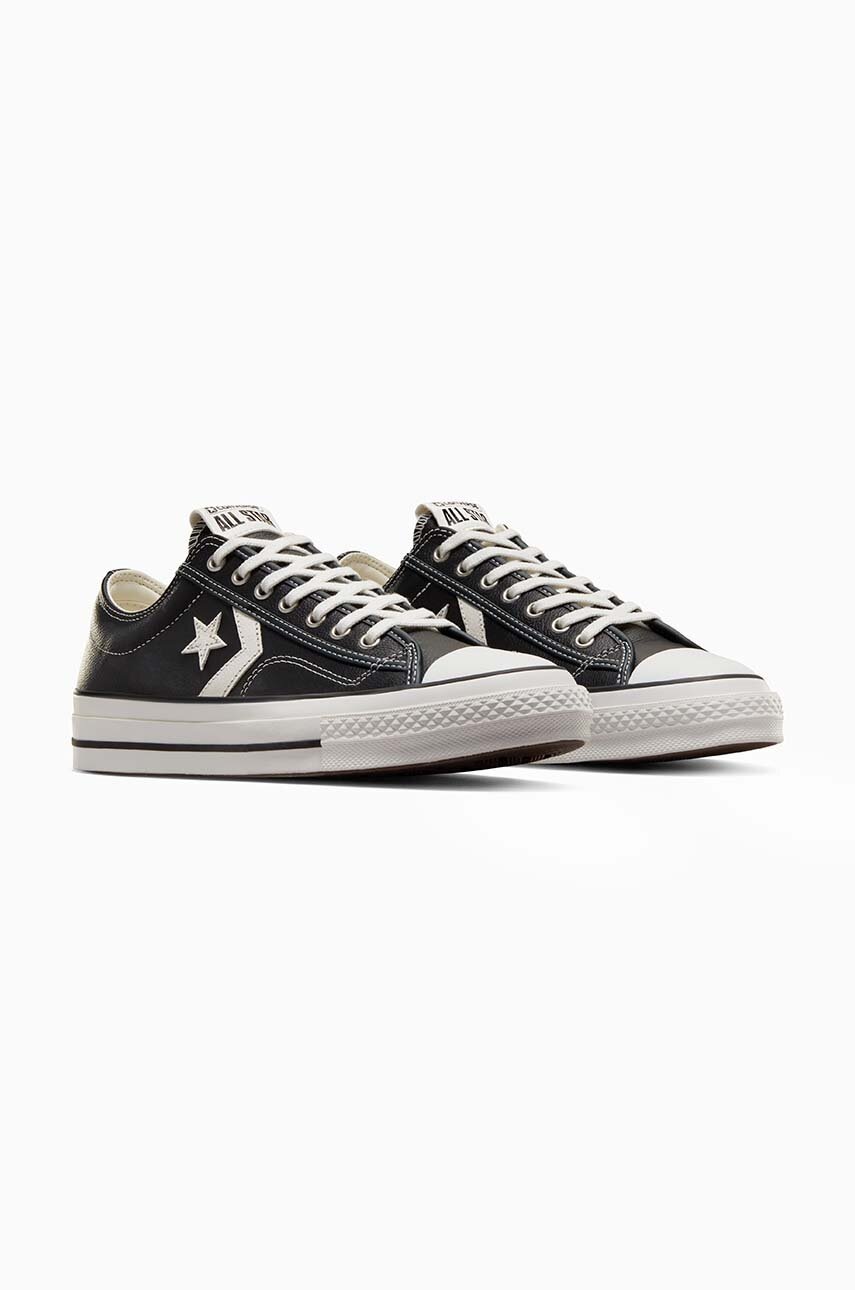 Δερμάτινα ελαφριά παπούτσια Converse Star Player 76 χρώμα: μαύρο, A06204C φωτογραφία