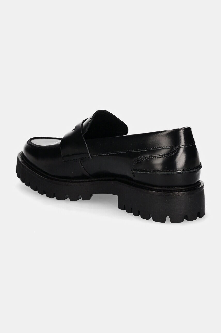 Kožne mokasinke GARMENT PROJECT Aaron Penny Loafer za muškarce, boja: crna, GPF2588