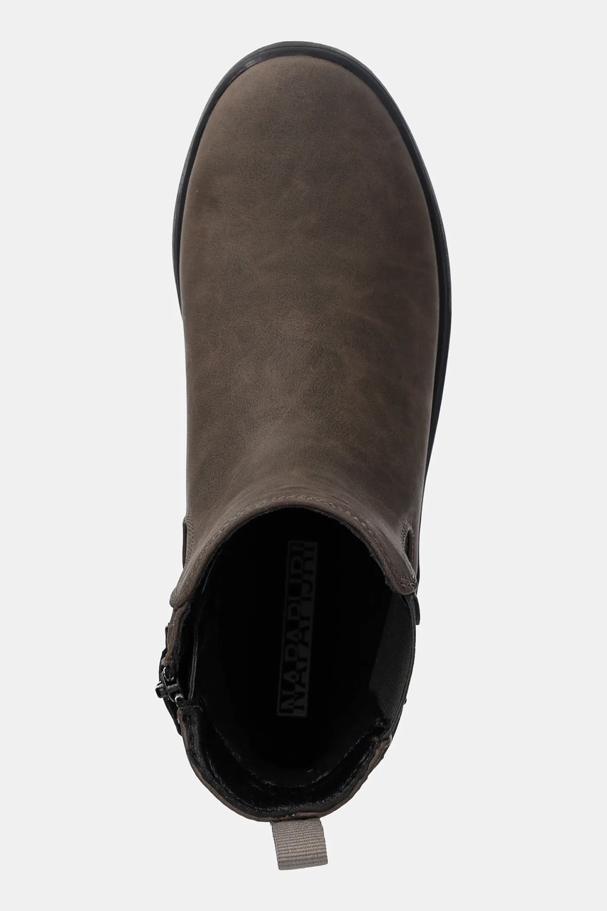 Μπότες τσέλσι Napapijri HERB χρώμα: καφέ, NP0A4IJG.WA1 φωτογραφία