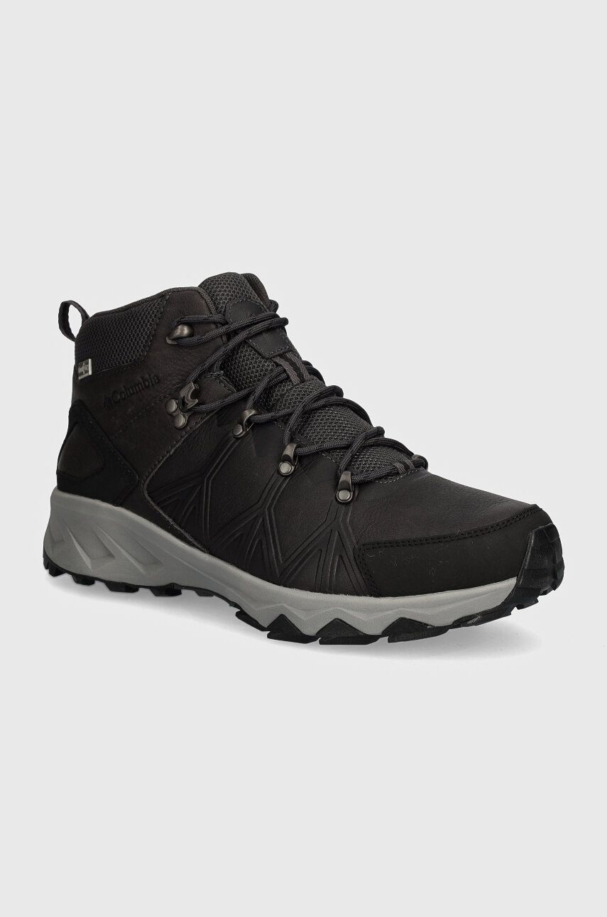 Columbia pantofi Peakfreak Mid Outdry Leather barbati, culoarea gri, 2100701