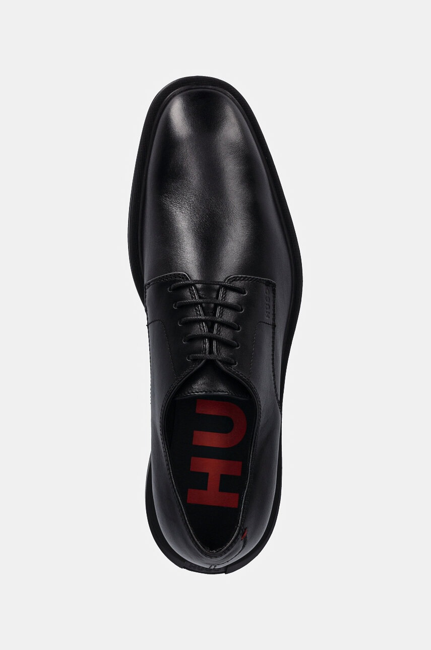 Δερμάτινα κλειστά παπούτσια HUGO Gryff χρώμα: μαύρο, 50529049 φωτογραφία