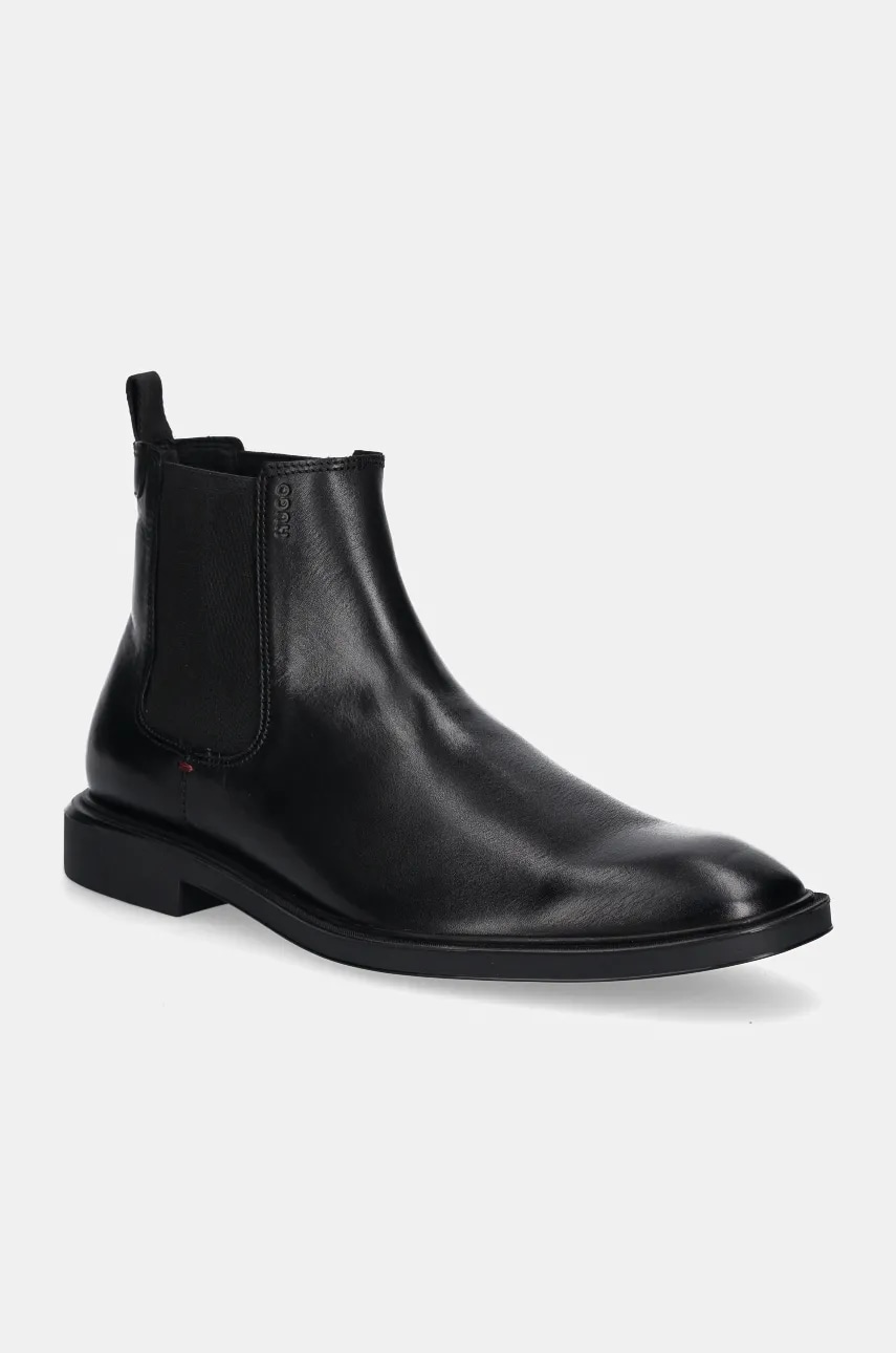 HUGO ghete chelsea de piele Gryff barbati, culoarea negru, 50529072