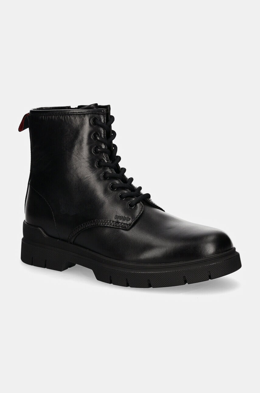 HUGO ghete de piele Ryan barbati, culoarea negru, 50528851