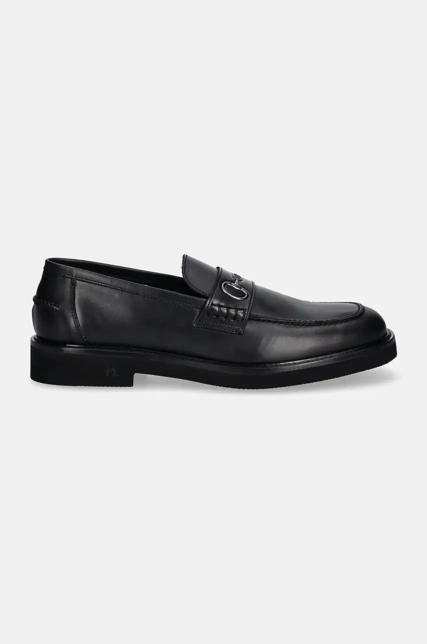 Кожаные мокасины Karl Lagerfeld NEIL мужские цвет чёрный KL16114 Кожаные мокасины Karl Lagerfeld NEIL мужские цвет чёрный KL16114
