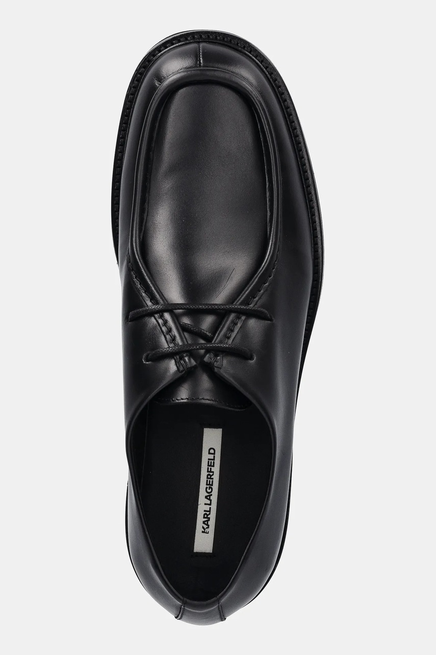 Шкіряні туфлі Karl Lagerfeld NEIL чоловічі колір чорний KL16134 