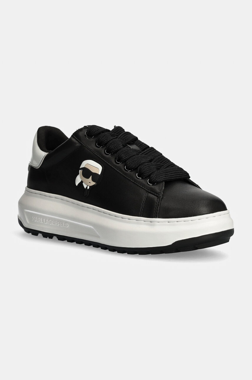 Karl Lagerfeld sneakers din piele KAPRI culoarea negru, KL57530
