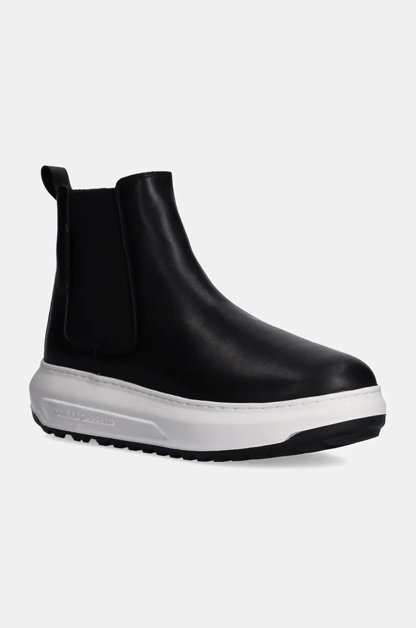 Karl Lagerfeld ghete chelsea de piele KAPRI LUG barbati, culoarea negru, KL57540 Karl Lagerfeld ghete chelsea de piele KAPRI LUG barbati, culoarea negru, KL57540