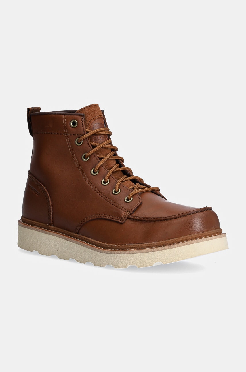 Sorel ghete de piele SLABTOWN 62 MOC WP barbati, culoarea maro, 2078331242 Sorel ghete de piele SLABTOWN 62 MOC WP barbati, culoarea maro, 2078331242
