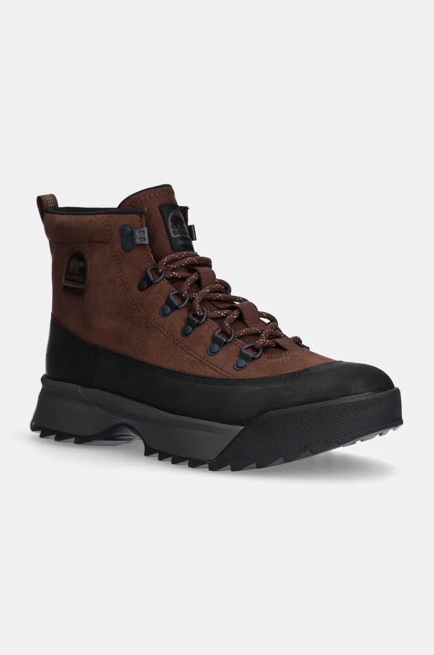 Sorel bocanci de piele SCOUT 87 PRO BOOT PLUS W barbati, culoarea maro, 2084861256 Sorel bocanci de piele SCOUT 87 PRO BOOT PLUS W barbati, culoarea maro, 2084861256