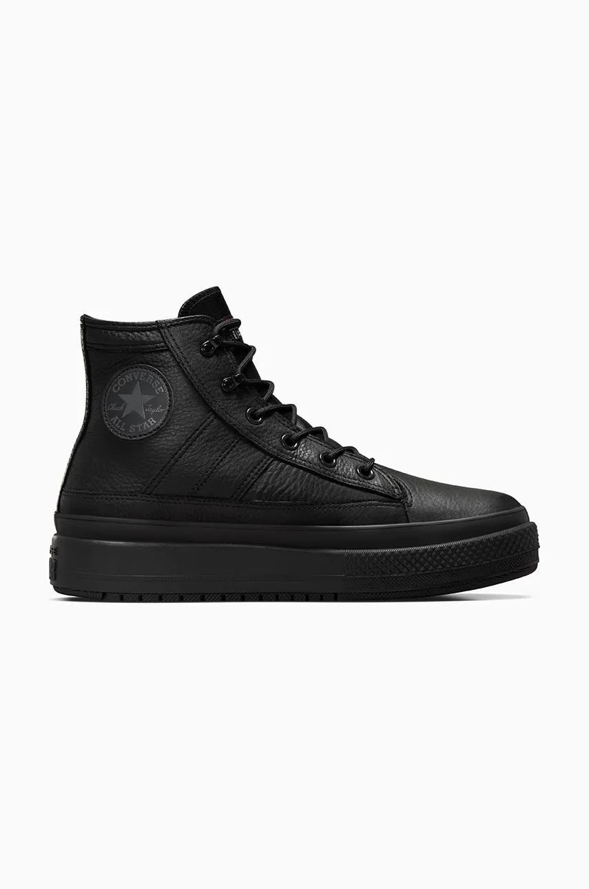 Converse sneakers din piele Chuck Taylor All Star Equip Waterproof culoarea negru, A08557C