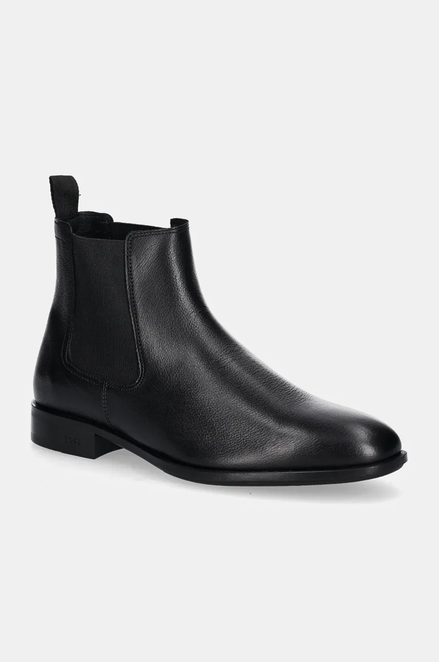 BOSS ghete chelsea de piele Colby barbati, culoarea negru, 50529105 BOSS ghete chelsea de piele Colby barbati, culoarea negru, 50529105