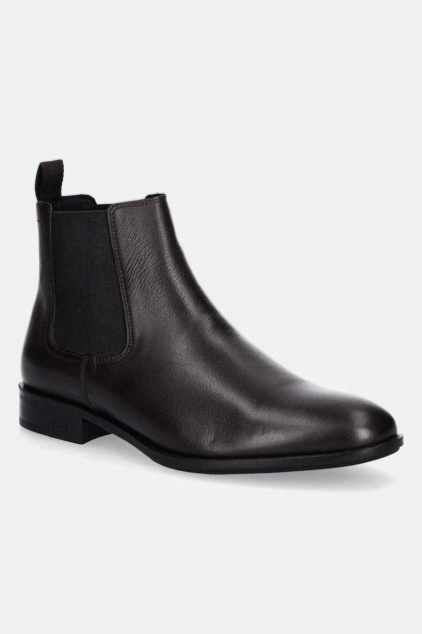 BOSS ghete chelsea de piele Colby barbati, culoarea maro, 50529105 BOSS ghete chelsea de piele Colby barbati, culoarea maro, 50529105