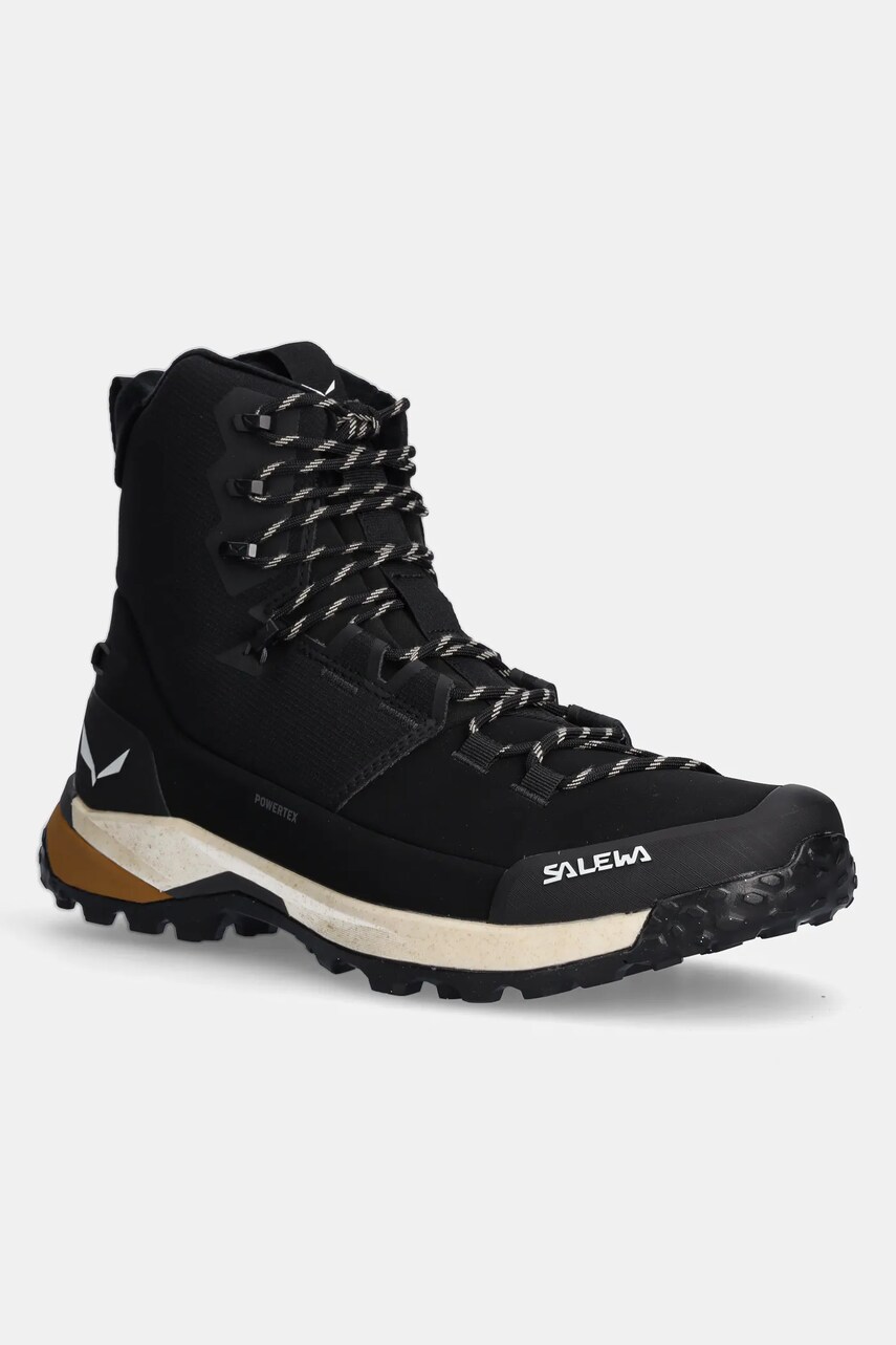 Salewa pantofi Puez Winter Mid PTX barbati, culoarea negru, izolat, 00.0000061447