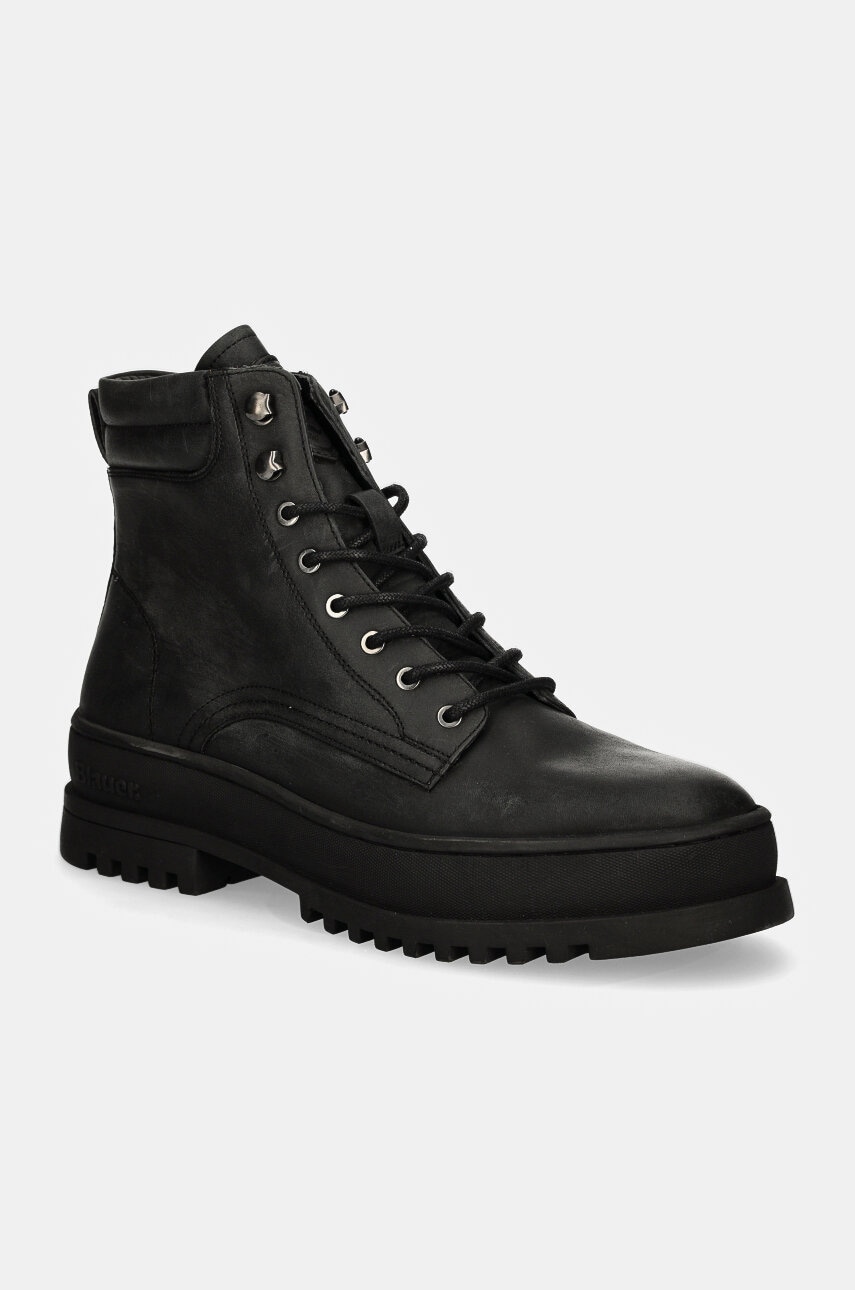 Blauer bocanci de piele IUKA barbati, culoarea negru, F4IUKA01.LEA Blauer bocanci de piele IUKA barbati, culoarea negru, F4IUKA01.LEA