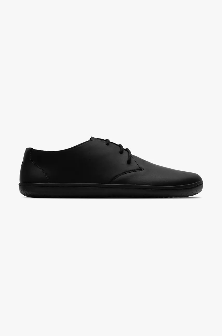 Vivobarefoot pantofi de piele RA IV barbati, culoarea negru, 305102