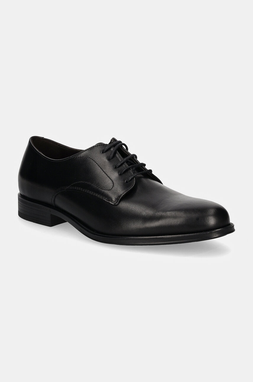 Hackett London pantofi de piele DUKE MASTER barbati, culoarea negru, HMS21407