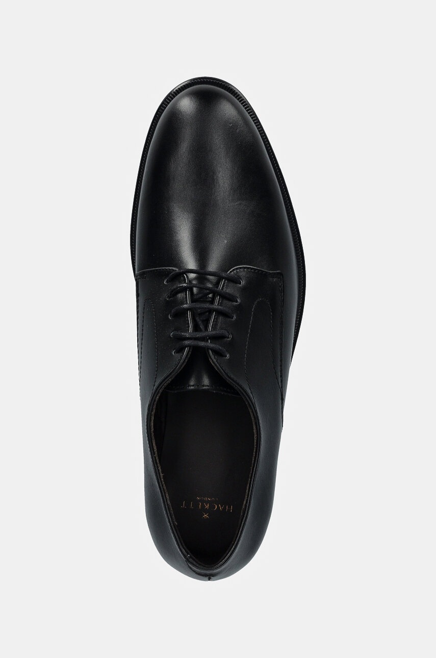 Шкіряні туфлі Hackett London DUKE MASTER чоловічі колір чорний HMS21407 