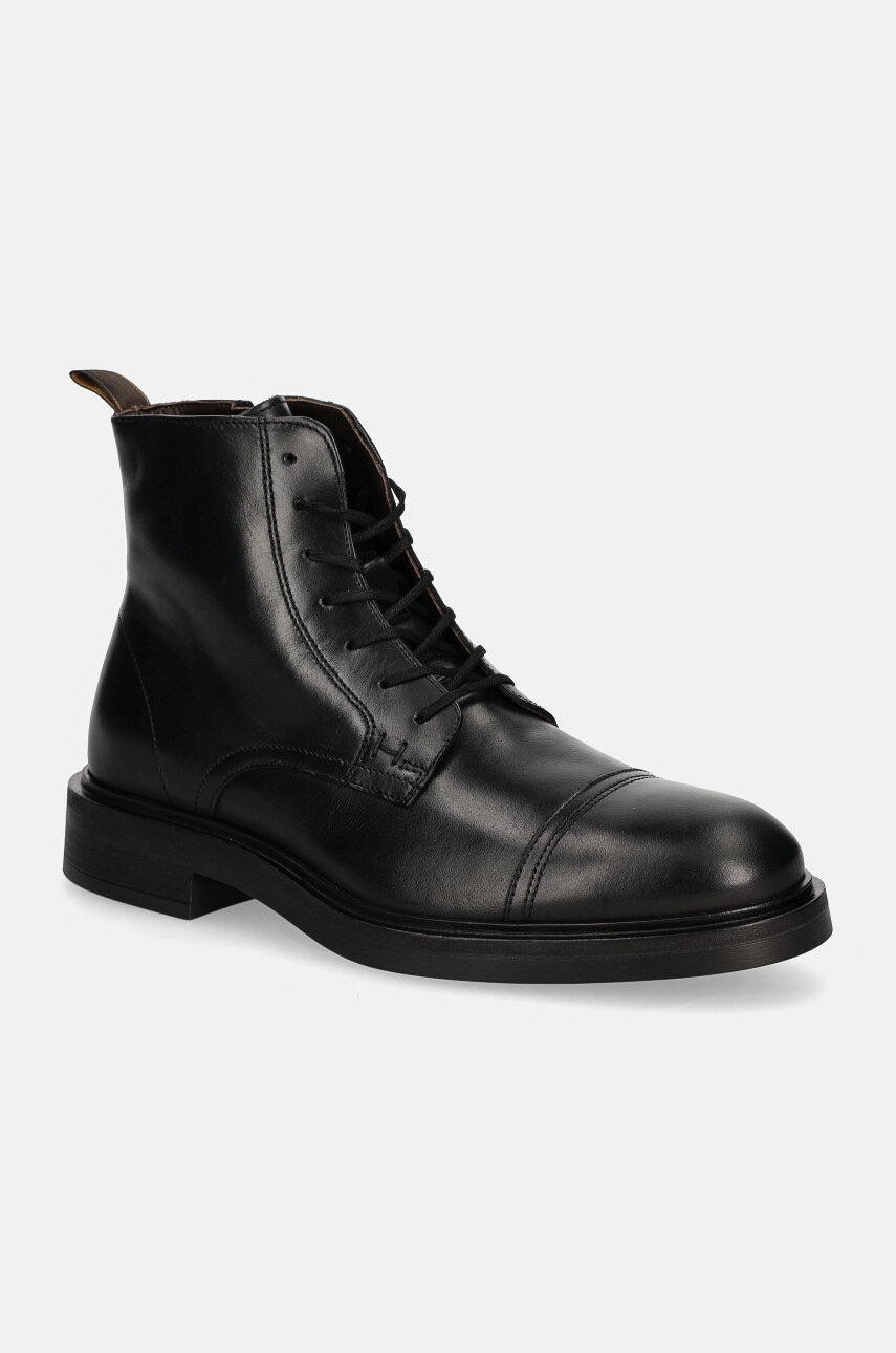 Hackett London ghete de piele EGMONT RANGE barbati, culoarea negru, HMS21411 Hackett London ghete de piele EGMONT RANGE barbati, culoarea negru, HMS21411