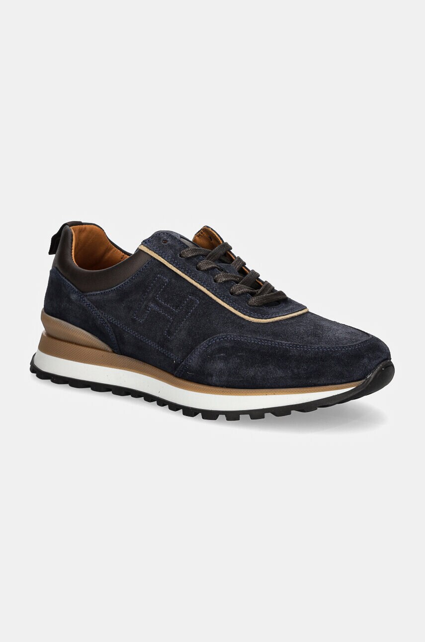 Hackett London sneakers din piele CHAD ACTIVE culoarea albastru marin, HMS21414