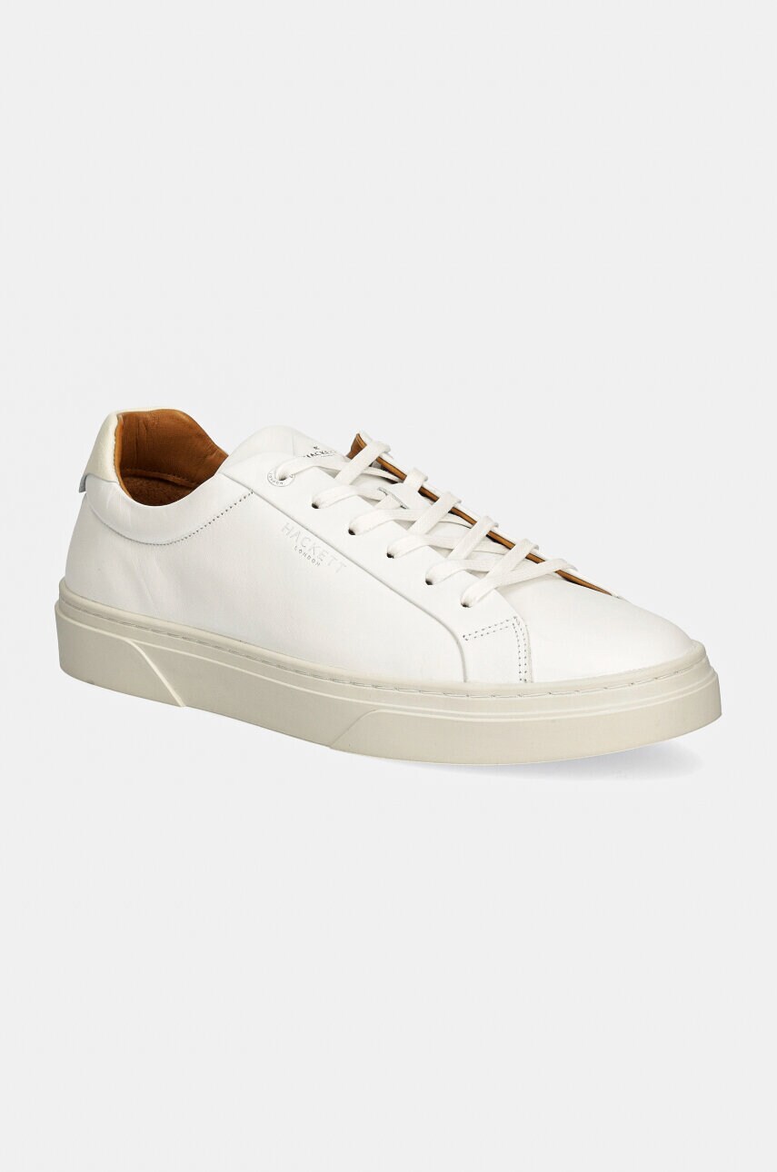 Hackett London sneakers din piele HACKNEY CLASSIC culoarea alb, HMS21417 Hackett London sneakers din piele HACKNEY CLASSIC culoarea alb, HMS21417