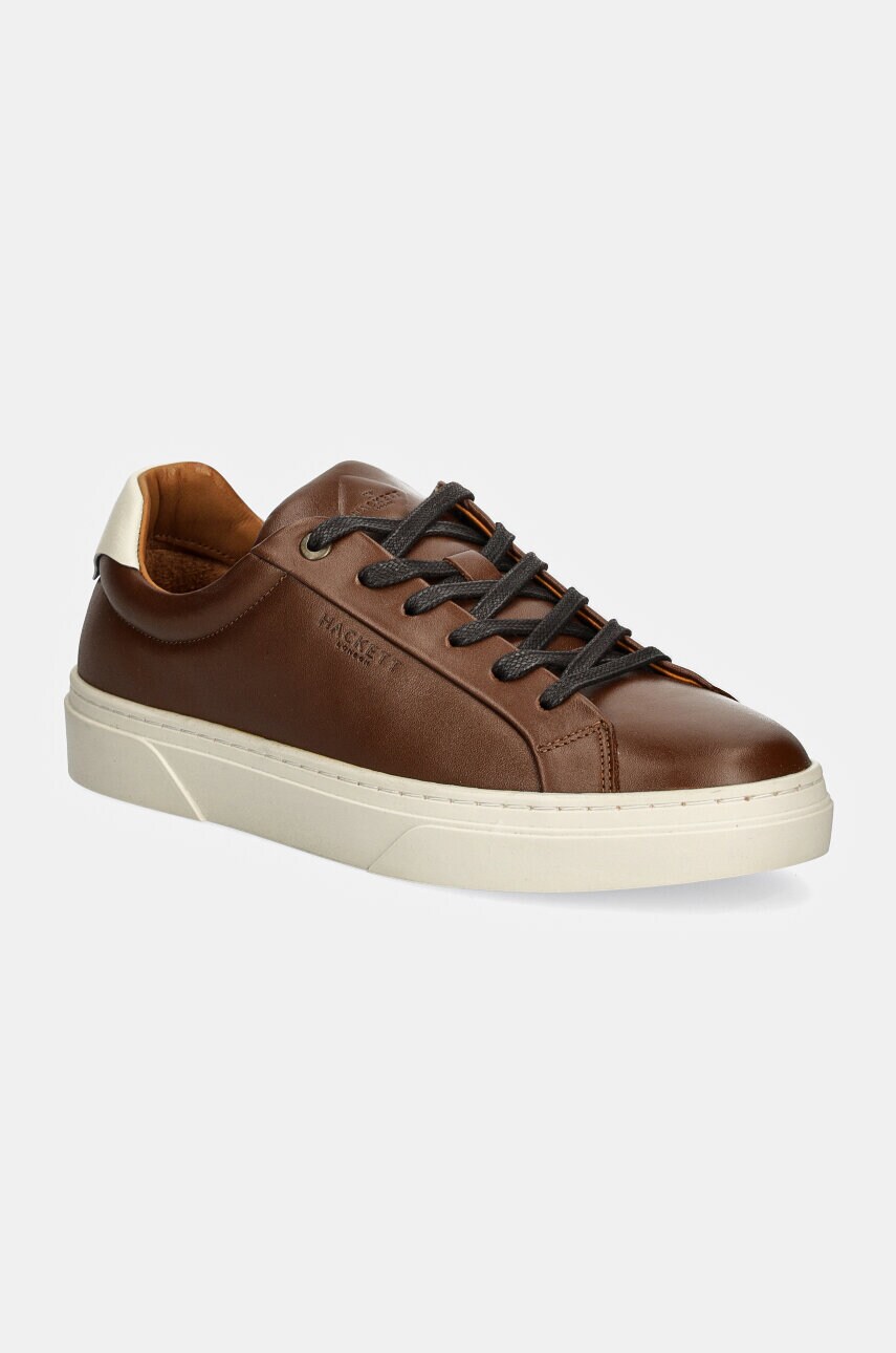 Hackett London sneakers din piele HACKNEY CLASSIC culoarea maro, HMS21417
