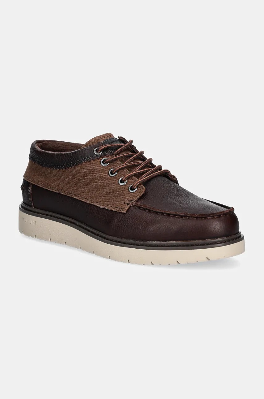 

Кожени половинки обувки Toms TRVL LITE FORREST в кафяво 10021387, Кафяв