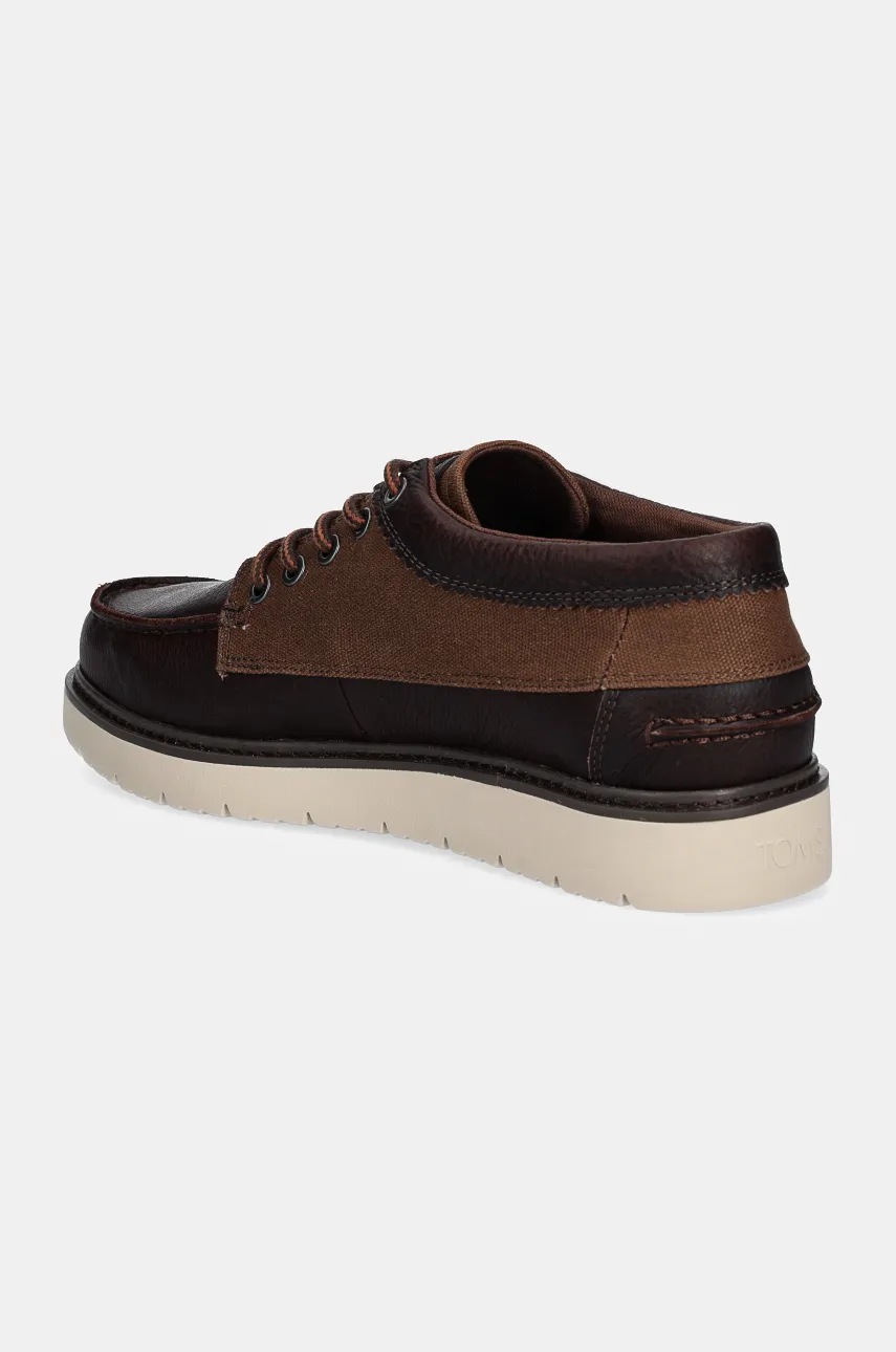 Шкіряні туфлі Toms TRVL LITE FORREST чоловічі колір коричневий 10021387 