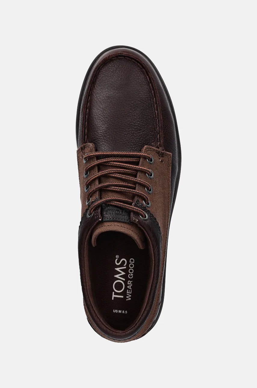 Шкіряні туфлі Toms TRVL LITE FORREST чоловічі колір коричневий 10021387 