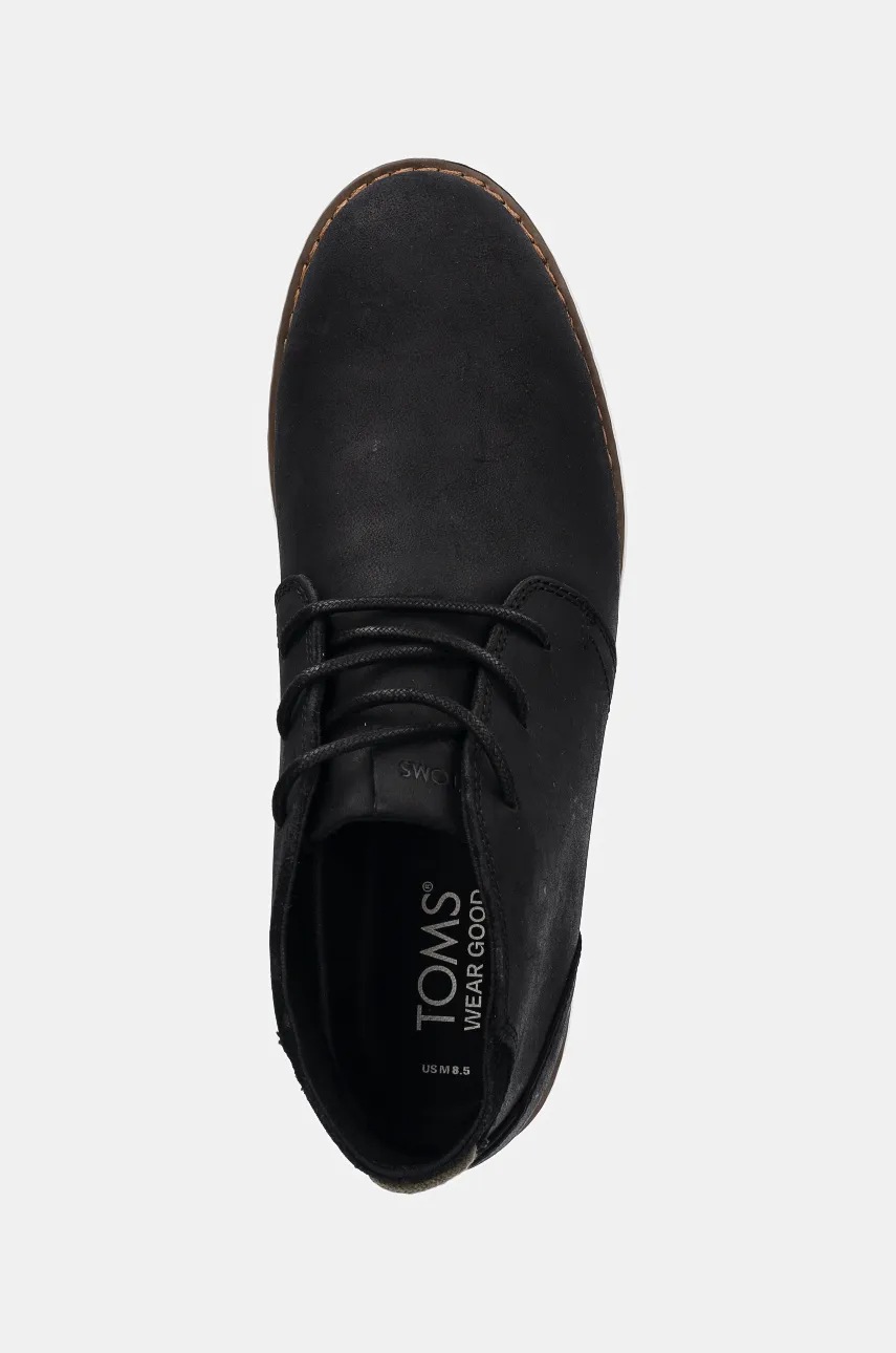 Туфлі на низькому ходу з нубуку Toms NAVI колір чорний 10016893 